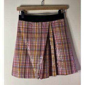 Kidpik Girl’s Plaid Sequin Embellished Skirt Size XL